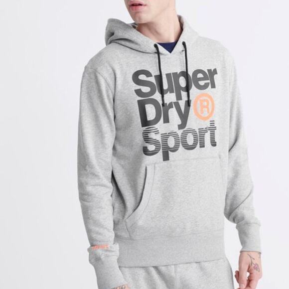 Superdry Other - Superdry Sport Men's size XL French Terry Gray Athletic Hoodie Workout Casual